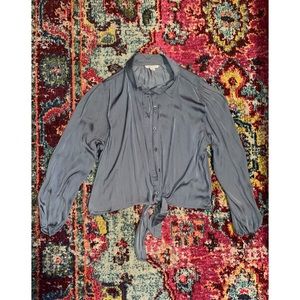 American Eagle Satin Button Down